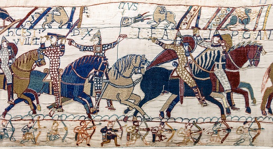Bayeux Tapestry scene55 William Hastings battlefield