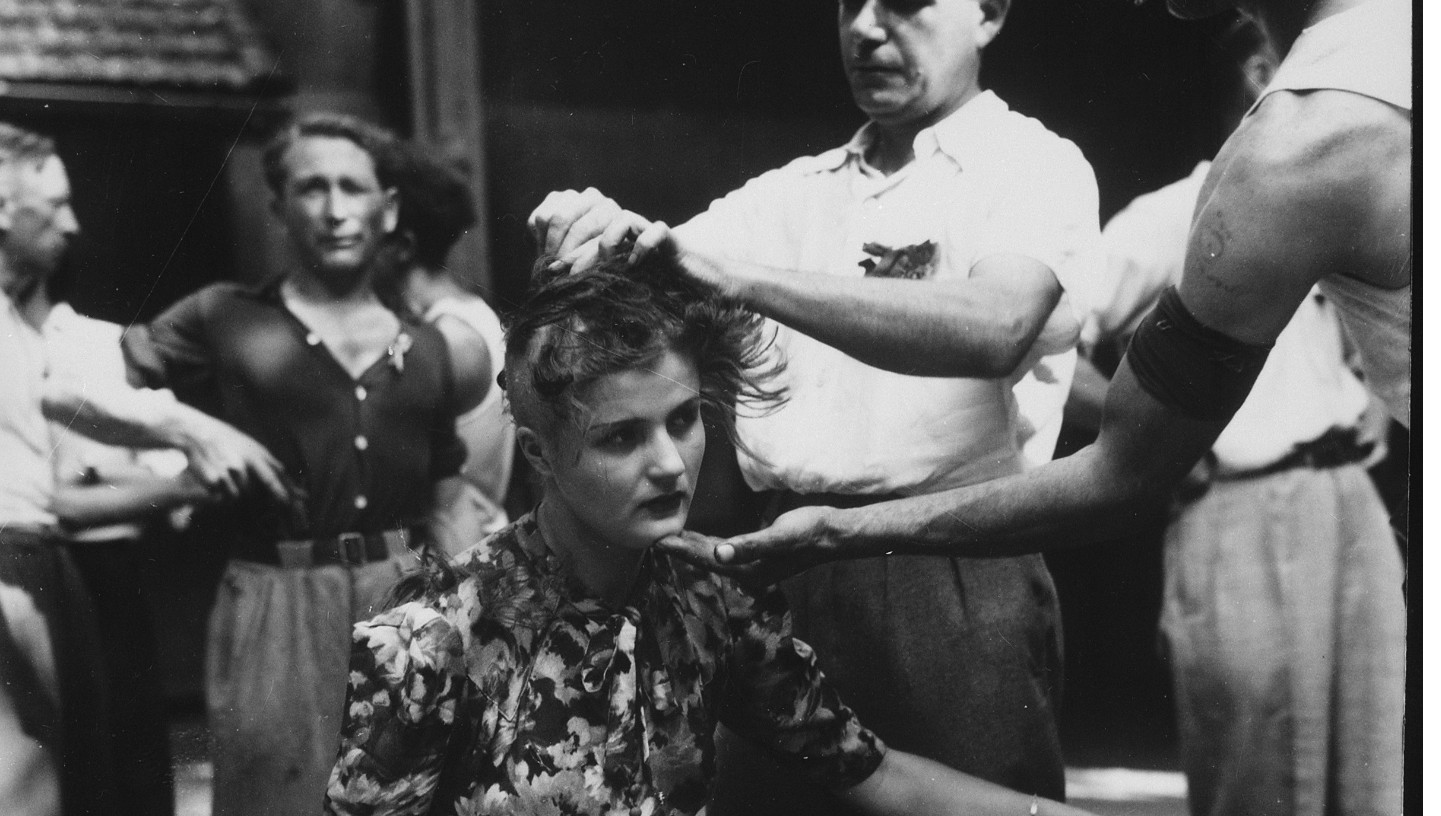 Франция 1944 год обрили женщин наголо