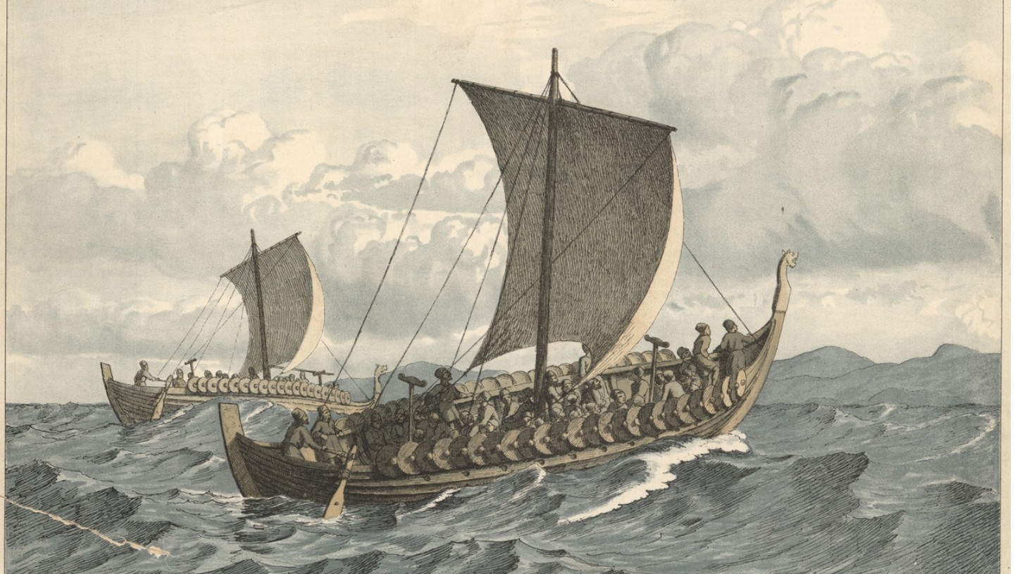 Vikingschip verorberd door schimmels