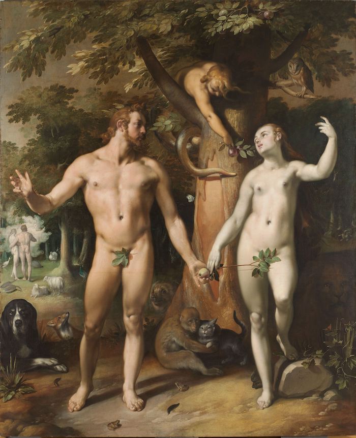 Cornelis Cornelisz. van Haarlem, De zondeval (1592). Bron: Rijksmuseum Amsterdam (SK-A-129 CC0)