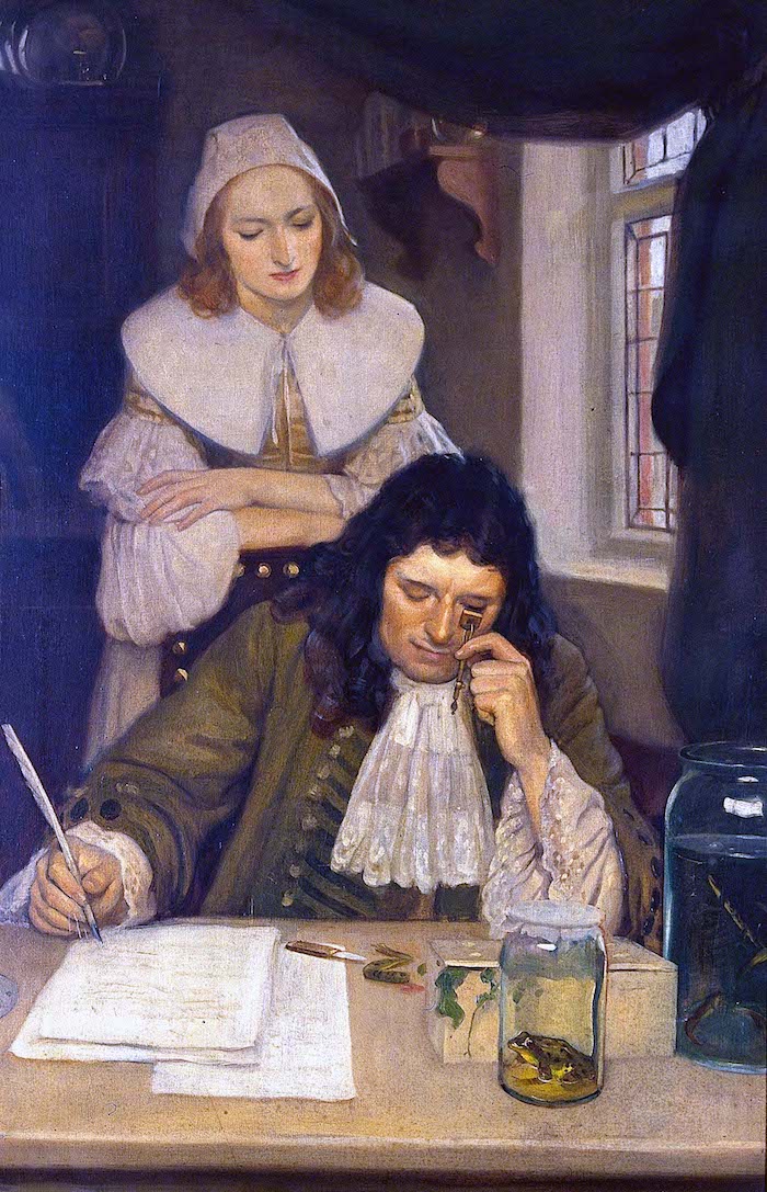 Ernest Board, Antoni van Leeuwenhoek (ca. 1912). Bron: Wellcome Collection (PD)