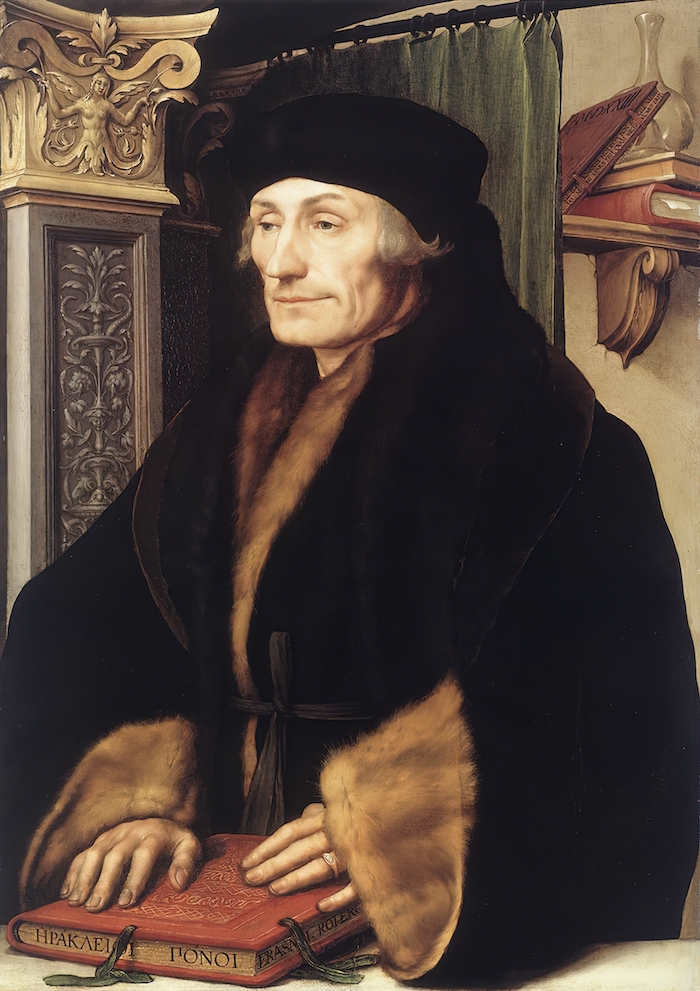 Hans Holbein de Jongere, Desiderius Erasmus (1523). Bron: Wikimedia Commons (CC0)