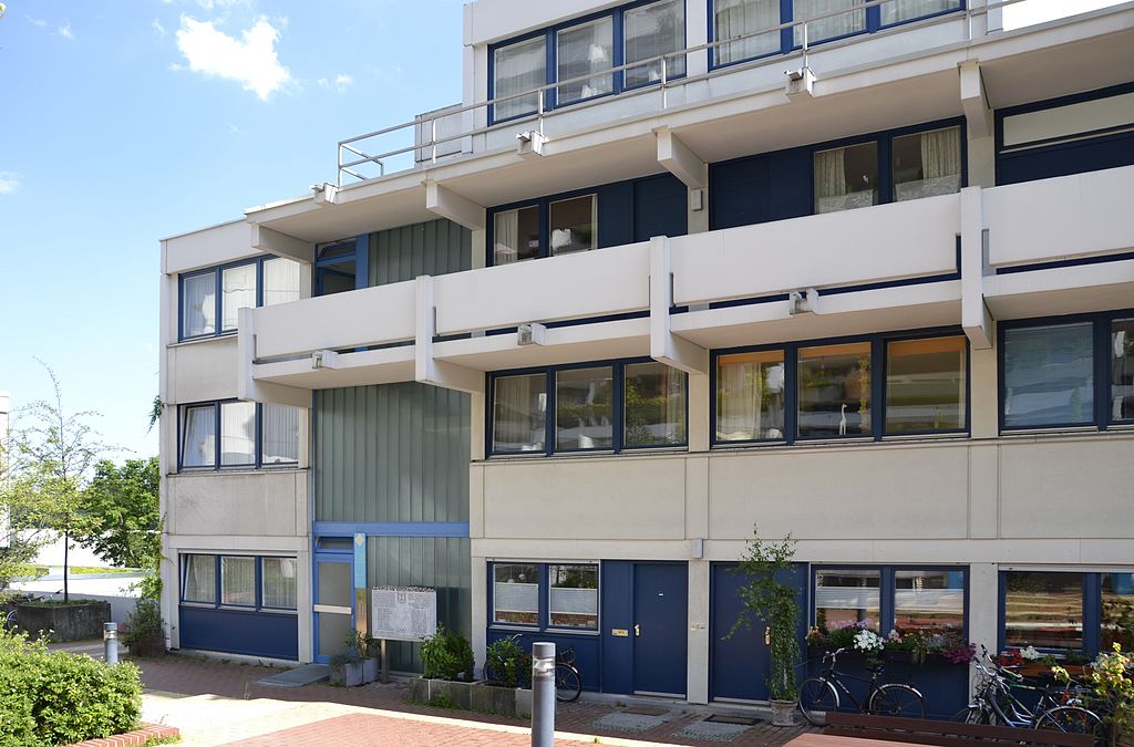 Het appartementencomplex waar de Israëlische sporters gegijzeld werden. High Contrast, Connollystraße 31 (2012). Bron: Wikimedia Commons (CC BY 3.0 DE)