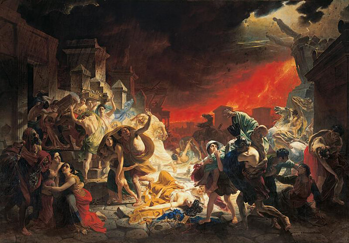 Karl Brullov, The Last Day of Pompeii (1830). Bron: The State Russian Museum