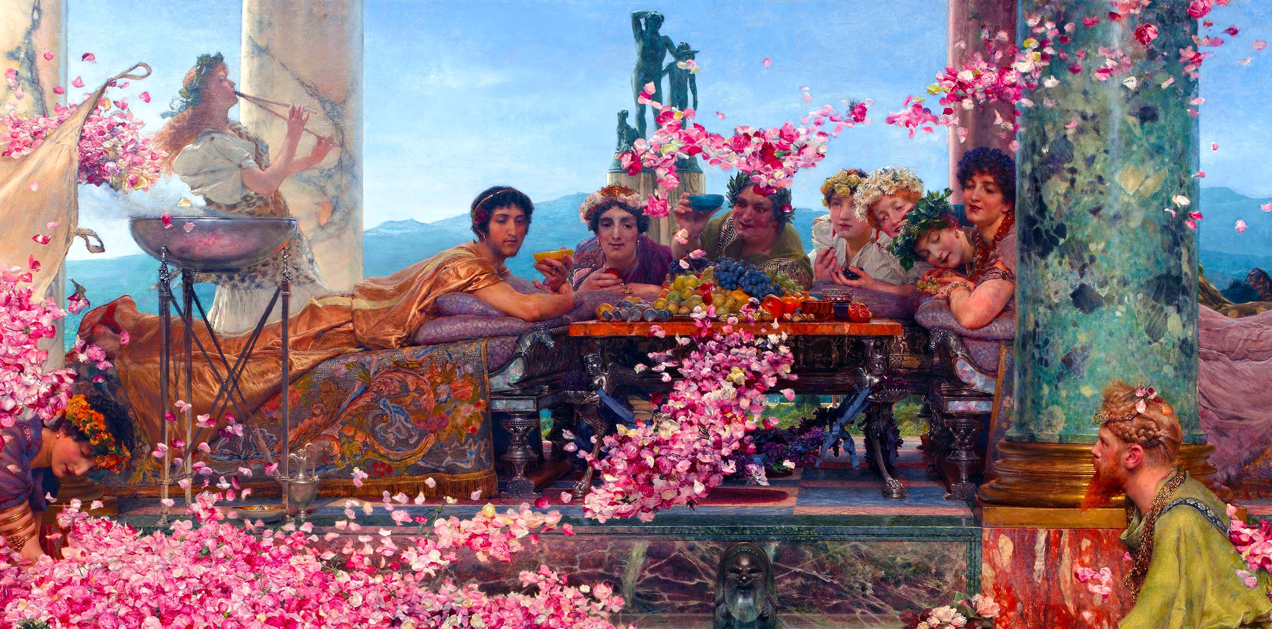 Lawrence Alma-Tadema, De rozen van Heliogabalus (1888). Bron: Wikimedia Commons (PD)