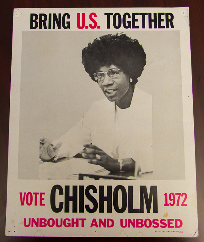 Seattle City Council Seattle, Shirley Chisholm Campaign Poster (1972). Bron: Wikimedia Commons