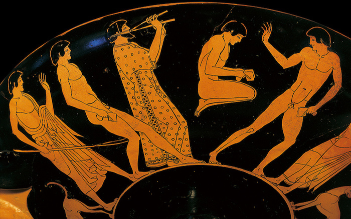 Onbekende maker, Vaas met afbeelding van verspringers in de Antieke Olympische Spelen. Bron: Wikimedia Commons (CC BY-SA 4.0)