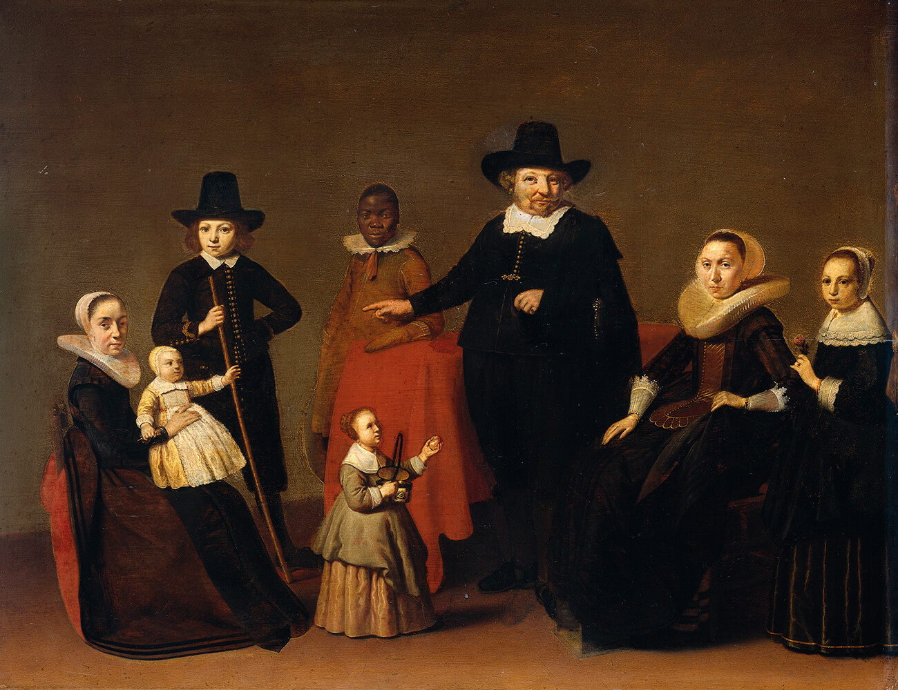 Willem Cornelisz. Duyster, Familiegroep met een zwarte man, SK-A-203 (ca. 1631). Bron: Rijksmuseum Amsterdam